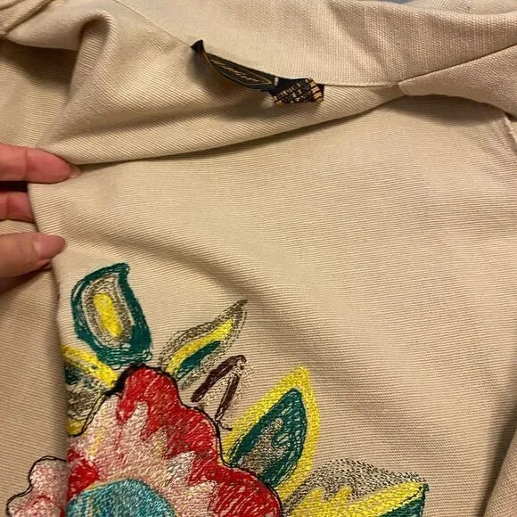 Allure cotton embroidered blazer, M